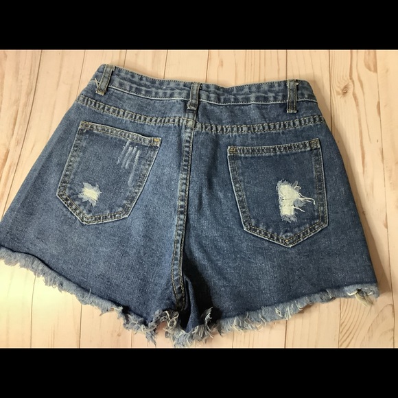 Miley Cyrus Max Azia denim shorts junior size 7 - Picture 5 of 7